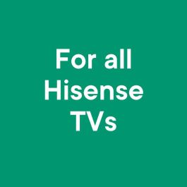 One For All URC1916 Mando a distancia universal para televisores Hisense, 100% compatible, no necesita programación, Negro