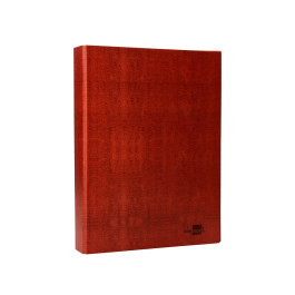 Liderpapel Carpeta de 4 Anillas 25mm Folio Cartón Forrado Cuero Compresor Plástico