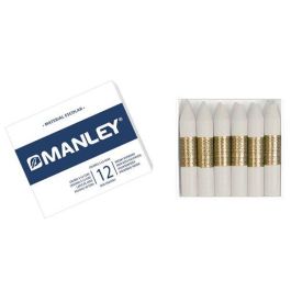 Manley Lápices cera unicolor blanco Nº1, caja de 12 unidades. Suaves y resistentes a la luz para superficies porosas Precio: 2.50000036. SKU: B17AA2TJ7M