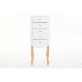 Joyero Romantico DKD Home Decor Blanco Natural 27 x 90 x 37 cm Joyero Romantico DKD Home Decor Blanco Natural 27 x 90 x 37 cm