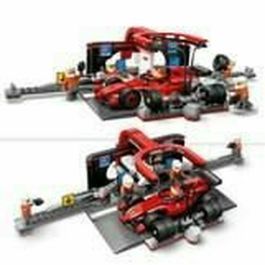 LEGO 60443 City Set de Construcción Parada en Boxes F1 con Equipo Mecánico, Coche Ferrari de Fórmula 1 y Minifiguras