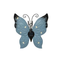 Lumineo Figura Luz Solar Metálica Mariposa 17.8x6x4cm, 8 LEDs, Colores Surtidos, Batería Incluida