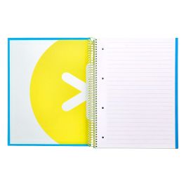 Cuaderno Espiral A4 Micro Antartik Tapa Forrada 120H 90 gr Horizontal 5 Bandas 4 Taladros Color Azul