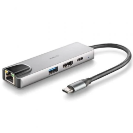 NGS WONDERDOCKSUPRA Docking USB Tipo-C con HDMI 4K, USB-C PD 100W, USB 3.0 y RJ45 Gigabit Ethernet