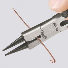 Knipex 19 01 130 Alicates para Anillos de Seguridad de 2mm, Acero Cromo Vanadio, Dieléctrico, Mango de Plástico Rojo