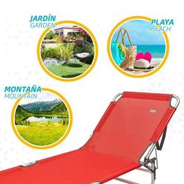 Tumbona plegable aluminio 3 posiciones modelo menorca textileno con asa 188x58x30/68cm Tumbona plegable aluminio 3 posiciones modelo menorca textileno con asa 188x58x30/68cm
