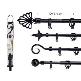 Barra Cortina Negra 120 210 Cm Surtidos P Giftdecor (8 Unidades)