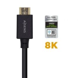 AISENS - CABLE HDMI V2.1 ULTRA ALTA VELOCIDAD / HEC CERTIFICADO 8K@60HZ 48GBPS, A/M-A/M, NEGRO, 1.5M AISENS - CABLE HDMI V2.1 ULTRA ALTA VELOCIDAD / HEC CERTIFICADO 8K@60HZ 48GBPS, A/M-A/M, NEGRO, 1.5M