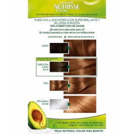 Garnier Nutrisse Crème Coloración Permanente #6.41 Marrón Intenso 100% Cobertura Canas con 3 Aceites Esenciales 3 u