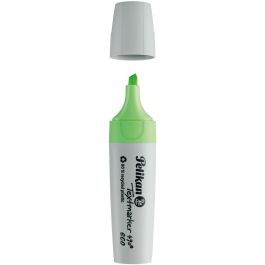 Pelikan Marcador Textmarker 490 eco Verde Neón, Punta Cincel, 1-5mm, Tinta Base Agua, Plástico Reciclado, 1 ud.
