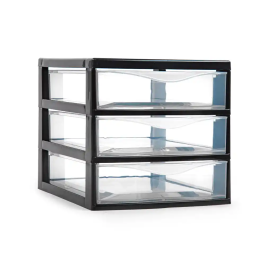 Plasticforte Cajonera Tajo 3 Cajones Negro, 180 x 230 x 170 mm, Organizador Escritorio Oficina, Plástico Reciclable Precio: 8.98999992. SKU: B16BX4NGZJ