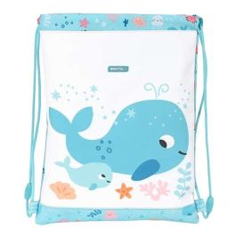 Bolsa Mochila con Cuerdas Safta Ballenita Azul Blanco 26 x 34 x 1 cm Bolsa Mochila con Cuerdas Safta Ballenita Azul Blanco 26 x 34 x 1 cm