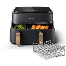 Freidora sin aceite - PHILIPS - NA352/04 - 9L - Doble cesta - Pantalla táctil + Accesorios - Negra Precio: 198.69000052. SKU: B14EML47SM