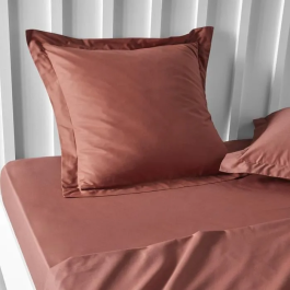 Today TOD3574643503060 Funda de almohada Esencial, 63 x 63+5 cm, 100% Algodón, Terracota