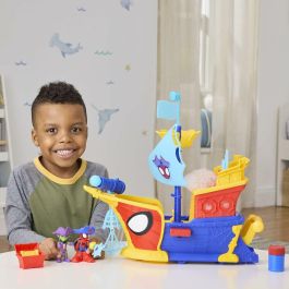 Hasbro Barco Pirata Spidey Burbujas y Telarañas de Agua, Marvel Spidey y sus Increíbles Amigos, HASG06665S0, a partir de 4 años