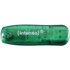 Intenso Lápiz USB 2.0 Rainbow Line 8GB Verde - 3502460, Velocidad lectura 28MB/s, Escritura 6.5MB/s