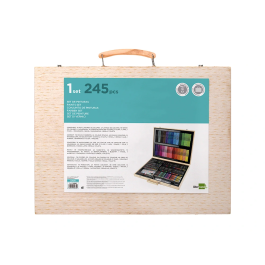 Liderpapel Estuche de Pintura 245 Piezas Maletín 49x36,6x4,5 cm