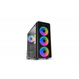 NOX NXHUMMERTGM Caja Semitorre ATX RGB USB3.0 Cristal Templado Negro