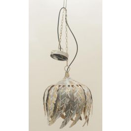 DKD Home Decor Lámpara de Techo Tropical Gris E27 de Metal 33 x 40 x 33 cm