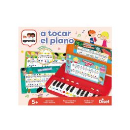 Diset 1120200286 Piano portátil 'Yo Aprendo a Tocar El Piano' para niños +5 años, con 12 partituras y notas musicales