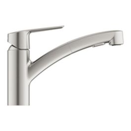 GROHE 30531DC1 - Grifo de Cocina Start Mezclador Monomando Fregadero Supersteel con Ducha Extraíble y Caño Giratorio 90°