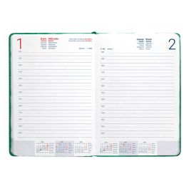 Agenda Encuadernada Liderpapel Saria A5 2025 Dia Pagina Color Verde Papel 70 gr