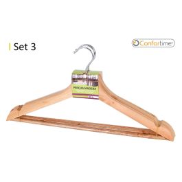 Set de 3 perchas de madera 44 x 23 cm - Confortime (24 Cajas) Precio: 56.50000015. SKU: B134JPRJ46