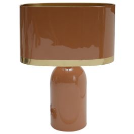 DKD Home Decor Lámpara de Sobremesa Moderna Rosa Dorado de Hierro con Plafón Metálico para Bombilla E27 21x52x37cm Precio: 77.50000027. SKU: S3040084