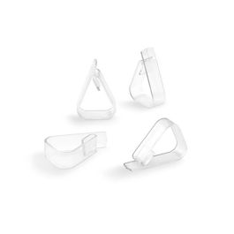 Inofix Pinza sujeta mantel transparente PVC blister 4 uds, fijación a presión, 33 x 50 x 14 mm para mesas exteriores Precio: 2.50000036. SKU: S7905044