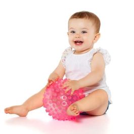 Bola sensorial 20 cm rosa. con colores y textura suave para la diversión y aprendizaje de los bebes. Bola sensorial 20 cm rosa. con colores y textura suave para la diversión y aprendizaje de los bebes.