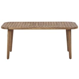 DKD Home Decor Mesa de Comedor para Terraza y Jardín de Teca Marrón Desmontable 90 x 180 x 77 cm para 6-8 Personas