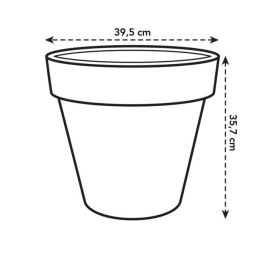 Elho Pure Round 40 Maceta Antracita Interior/Exterior Ø 39 x H 35,7 cm