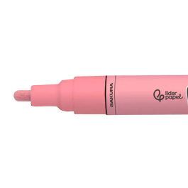Liderpapel Rotulador Acrílico Base Agua Punta Redonda 3 mm Todo Tipo de Superficie Color Rosa Sakura