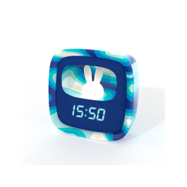 Wondee Despertador Billy Clock con Luz Nocturna de Conejito, Tejido y Silicona Soft-touch, 3 Alarmas, Modo Touch Responsive
