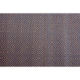 DKD Home Decor Alfombra Mediterraneo Azul Natural Geométrico Bambú 230 x 160 x 0.5 cm