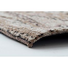 DKD Home Decor Alfombra Bidjar Arabe Marron Blanco 240 x 60 cm Algodon Chenilla Polyester