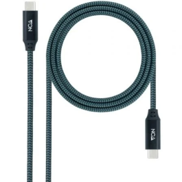 Nanocable Cable USB 3.2 Tipo-C 10.01.4302-COMB Macho - Macho 100W 20Gbps 4K/60Hz Mallado Algodón 2m Gris y Negro Precio: 11.49999972. SKU: S0236559