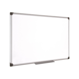 Bi-office Pizarra Blanca Magnética Maya W Cerámica Vitrificada Marco Aluminio 180 x 90 cm con Bandeja