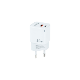TooQ TQWC-GANQCPD30WT Cargador de Pared GaN 30W con Puerto USB-C Power Delivery y Puerto USB-A Quick Charge, Blanco Precio: 10.50000006. SKU: S0236074