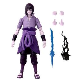 Bandai Anime Heroes Naruto Shippuden Figura de Acción 17 cm Sasuke Uchiha Rinnegan/Mangekyo Sharingan, Ideal para Niños 4+ años