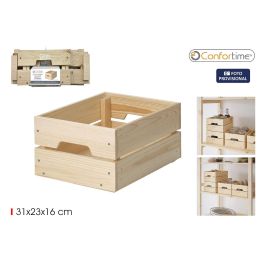 Caja de Madera Apilable 31x23x15 cm Confortime - Inde (4 Unidades)