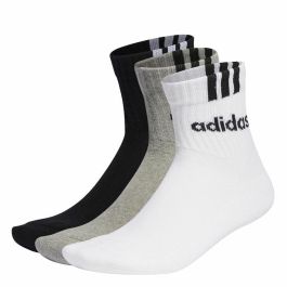 Calcetines Deportivos Adidas Linear Quarter Blanco 46-48 Calcetines Deportivos Adidas Linear Quarter Blanco 46-48