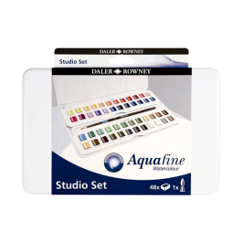 Daler rowney Acuarela Aquafine Caja Metálica de 48 Colores Surtidos con Pincel Precio: 47.59000059. SKU: B18PNEYXXB