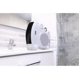 Edm Calefactor Compacto 2 en 1 Vertical/Horizontal 1000-2000W Blanco con Protector de Sobrecale