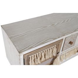 Aparador DKD Home Decor Abeto Algodón Blanco (120 x 35 x 80 cm)