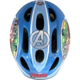 Stamp Pack de Protecciones Infantiles Avengers: Casco (50-56cm con sistema de rueda de ajuste y EPS), Rodilleras y Coderas Ajustables con velcro