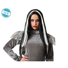Peluca Larga Vampiresa 60 cm Blanca y Negra con Mechas - Disfraz Halloween y Fiestas Temáticas Precio: 3.50000002. SKU: B15DD8RRJP
