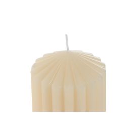 DKD Home Decor Vela Scandi Crema de Cera Natural 450gr, 80 Horas de Duración, 7x7x15 cm (Pack 12 Unidades)