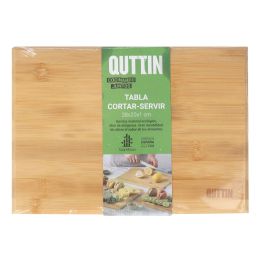 Quttin Tabla para Cortar y Servir de Bambú 28 x 20 cm - Ideal Cocina y Presentación Alimentos (12 Unidades)