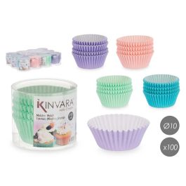 Set 100 Moldes Papel Reposteria 10Cm Surtidos Kinvara (48 Unidades)